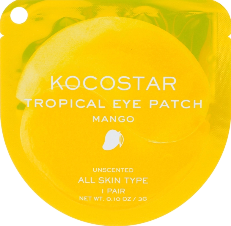 Kocostar Гідрогелеві патчі для очей "Тропічні фрукти. Манго" Tropical Eye Patch Mango - фото N1