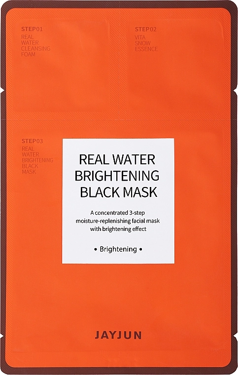 JayJun Осветляющая черная маска для лица Real Water Brightening Black Mask - фото N1