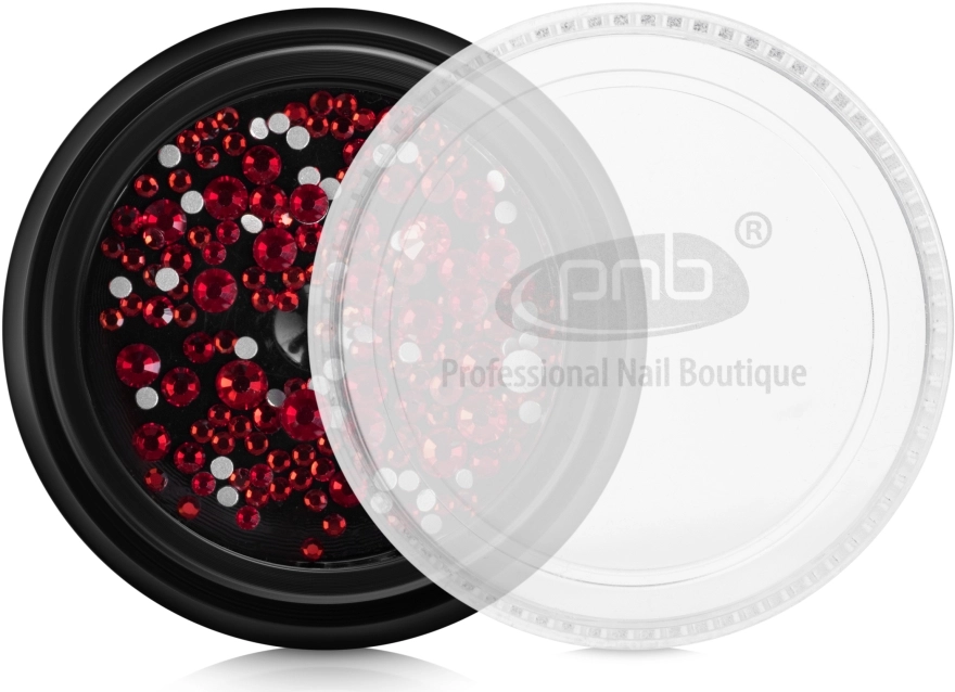 PNB Стрази для нігтів Red Mix SS2,3,6,8,10,12 Glass - фото N1