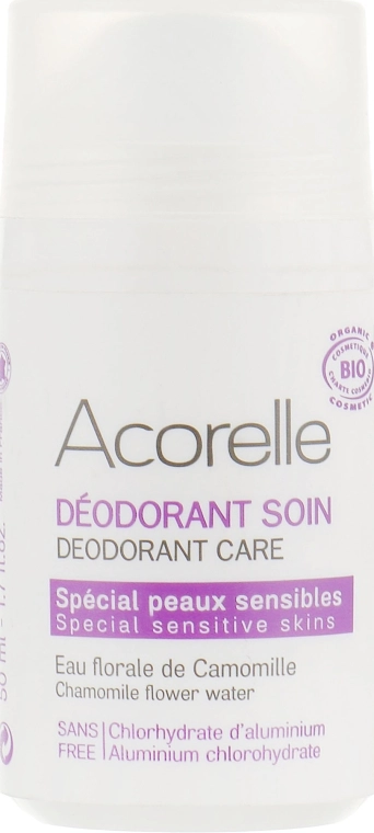 Acorelle Минеральный роликовый дезодорант "Ромашка и миндаль" Deodorant Roll On - фото N1