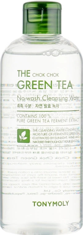 Tony Moly Очищающая вода для лица The Chok Chok Green Tea No-Wash Cleansing Water - фото N1