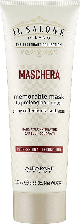 Защитная маска для окрашенных волос - Alfaparf IL Salone Milano Memorable Mask, 250 мл - фото N1