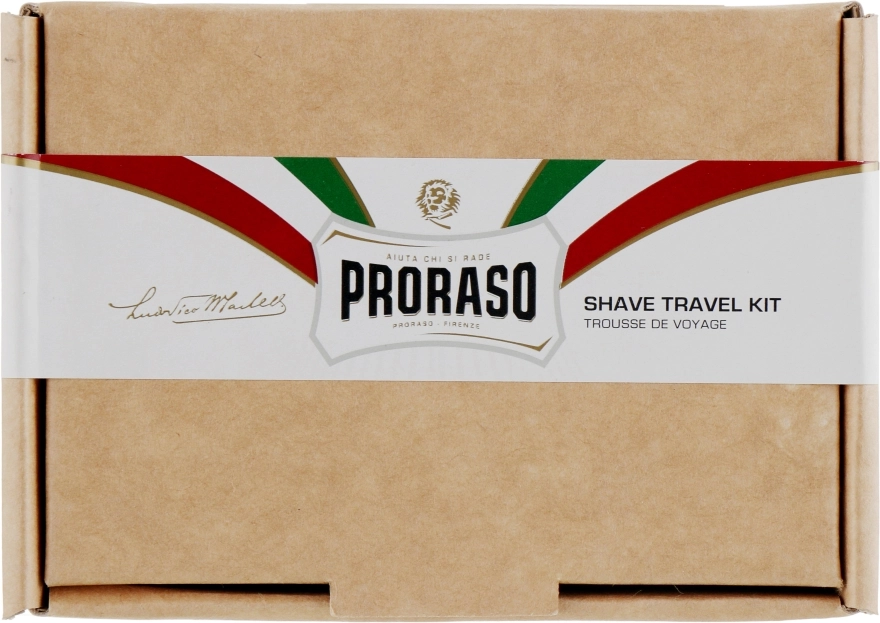 Proraso Набор Shave Travel Kit (cr/15ml + sh/cr/15ml + ash/balm/25ml) - фото N1
