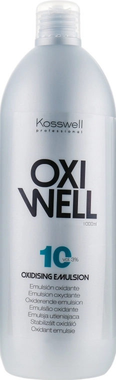 Kosswell Professional Окислювальна емульсія, 3% Equium Oxidizing Emulsion Oxiwell 3% 10vol - фото N3