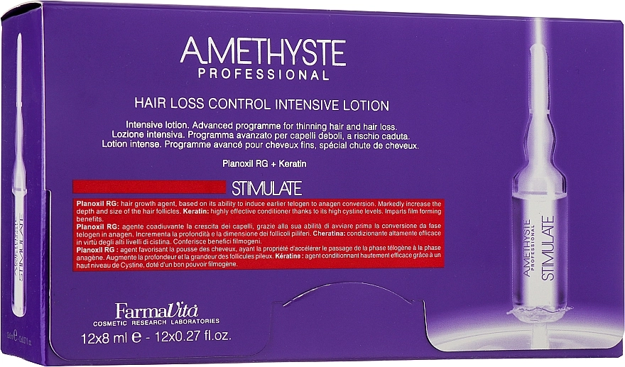 Farmavita Лосьйон для догляду за ослабленим волоссям Amethyste Стимулювати Hair Loss Control Intensive Lotion - фото N1