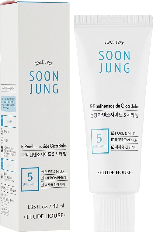 Etude Заживляющий бальзам для лица Soon Jung 5-Panthensoside Cica Balm - фото N1