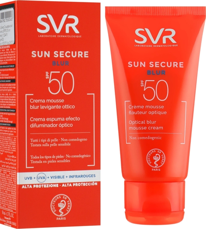 SVR Сонцезахисний крем-мус Sun Secure Blur Optical Blur Mousse Cream SPF 50 - фото N1