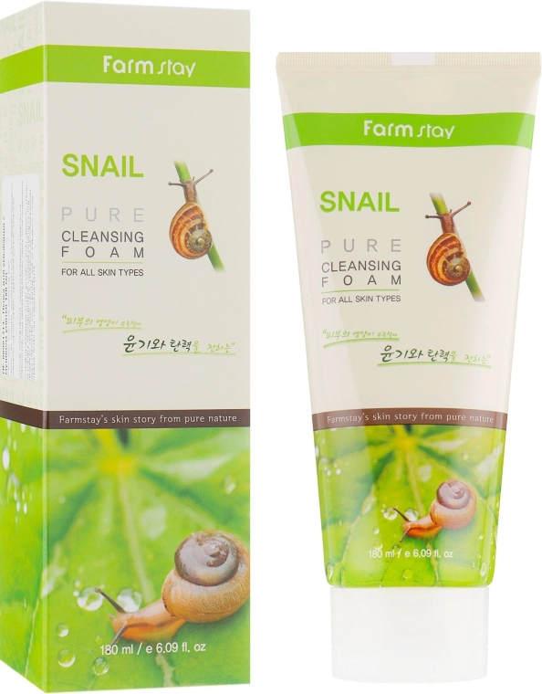 FarmStay Очищающая пенка для лица с муцином улитки Snail Pure Cleansing Foam - фото N1