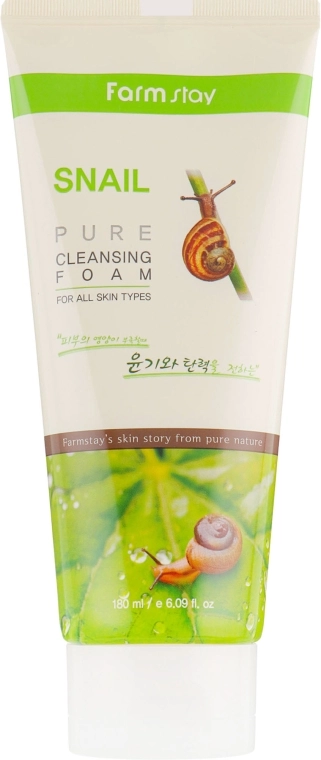 FarmStay Очищающая пенка для лица с муцином улитки Snail Pure Cleansing Foam - фото N2