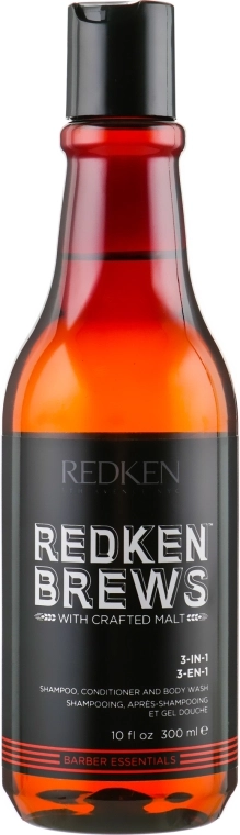 Redken Шампунь, кондиционер и гель для душа 3 в 1, для мужчин Brews 3-in-1 Shampoo - фото N1