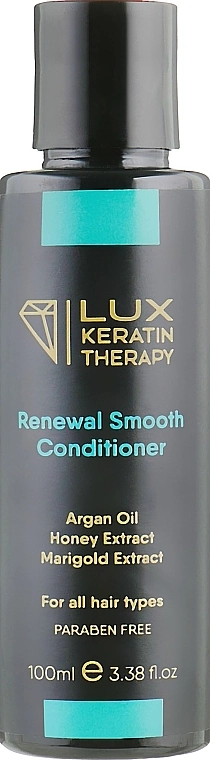 Кондиціонер для гладкості волосся з арганієвою олією, медом і екстрактом календули - Lux Keratin Therapy Renewal Keratin, 100 мл - фото N1