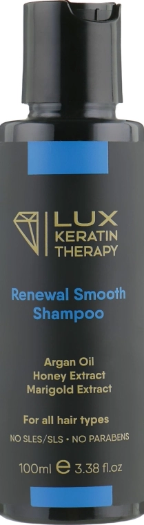 Lux Keratin Therapy Разглаживающий шампунь с аргановым маслом Renewal Keratin - фото N1