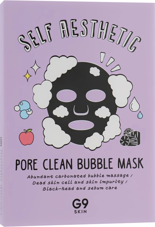 G9Skin Бульбашкова тканинна маска для обличчя Self Aesthetic Poreclean Bubble Mask - фото N1