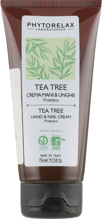 Phytorelax Laboratories Крем для рук та нігтів зволожуючий та заспокійливий TEA TREE Vegan&Organic PhL Tea Tree Hand Cream - фото N1