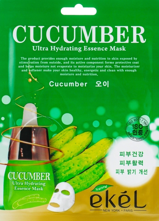 Ekel Тканинна маска з екстрактом огірка Cucumber Mask - фото N1