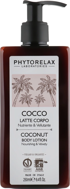 Phytorelax Laboratories Лосьйон для тіла поживний та пом’якшуючий COCONUT Vegan&Organic PhL Coconut Bpdy Lotion - фото N1