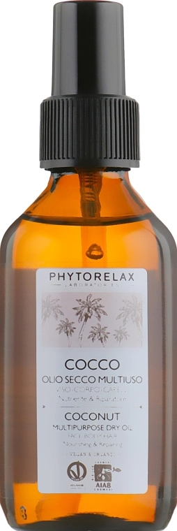 Phytorelax Laboratories Масло для тіла і волосся Coconut Multipurpose Dry Oil - фото N2