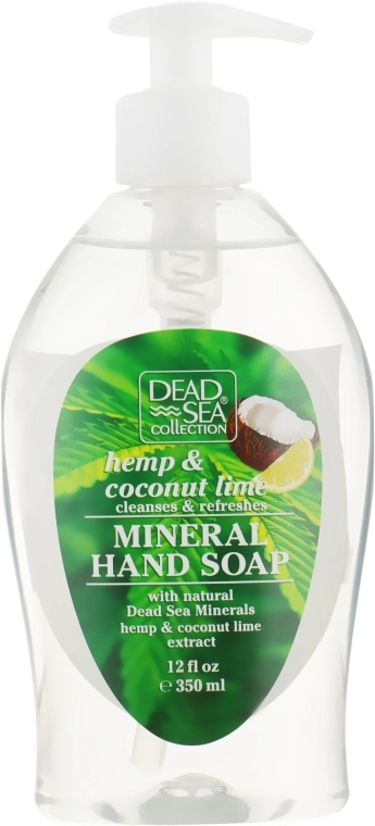 Dead Sea Collection Рідке мило з екстрактом конопель, кокоса і лайма Hemp & Coconut Lime Hand Wash with Natural Dead Sea Minerals - фото N1