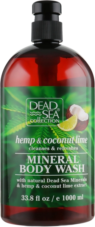 Dead Sea Collection Гель для душу з екстрактом конопель, кокоса і лайма Hemp & Coconut Lime Body Wash - фото N1