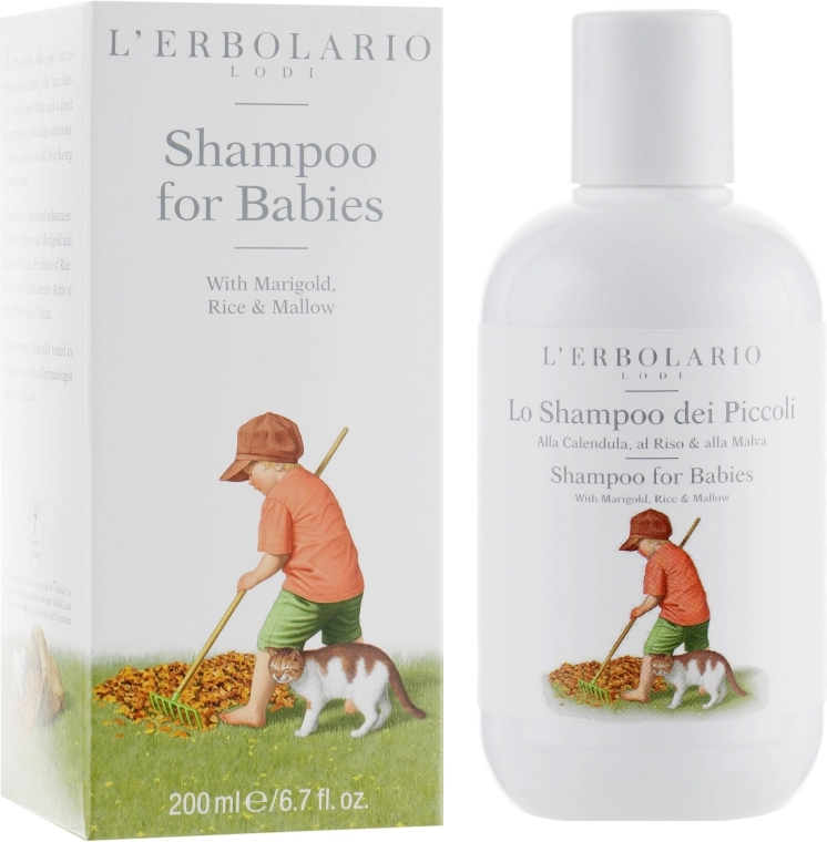 L’Erbolario Шампунь детский «Календула, рис и мальва» Shampoo For Babies - фото N1