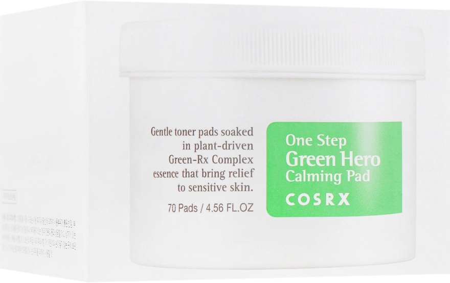 Заспокійливі диски для обличчя - CosRX One Step Green Hero Calming Pad, 70 шт - фото N2