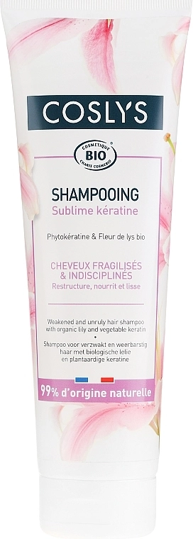 Coslys Шампунь для ослабленный волос с лилией и кератином Keratin Shampoo - фото N1