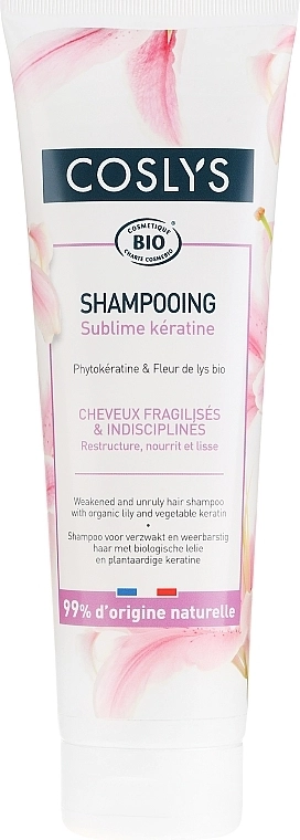 Coslys Шампунь для ослабленого волосся з лілією і кератином Keratin Shampoo - фото N1