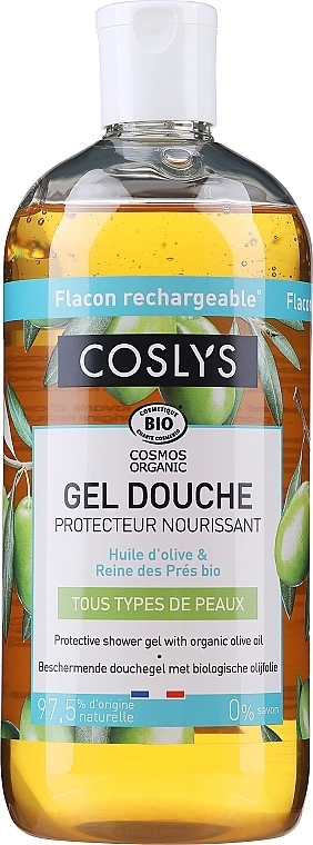 Coslys Гель для душу, що захищає, на основі оливкової олії Protective Shower Gel With Organic Olive Oil - фото N1