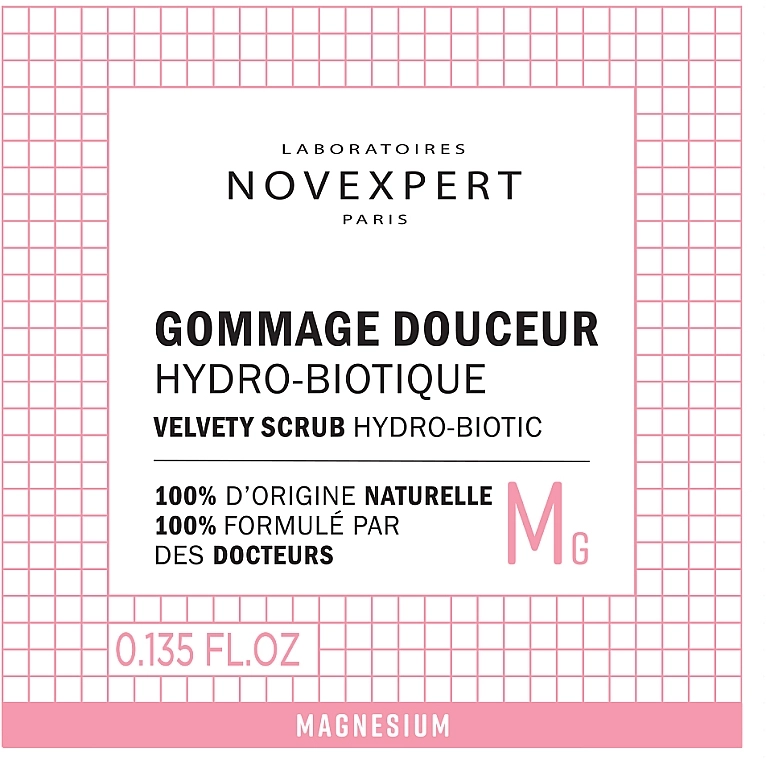 Novexpert Скраб бархатный гидро-биотический для лица Magnesium Velvety Scrub Hydro-Biotic (пробник) - фото N2