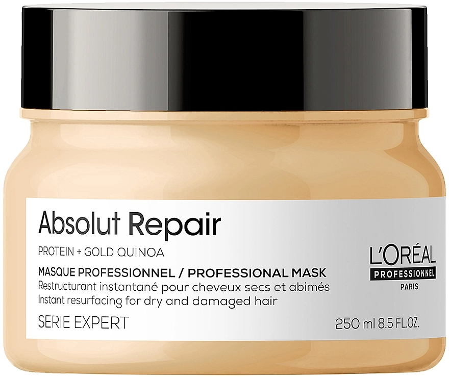 L'Oreal Professionnel Маска для інтенсивного відновлення пошкодженого волосся Serie Expert Absolut Repair Gold Quinoa +Protein Mask - фото N1