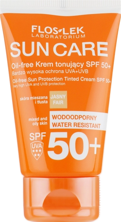 Floslek Тонирующий солнцезащитный крем без масла Oil-free Sun Protection Tinted Cream SPF 50+ - фото N2