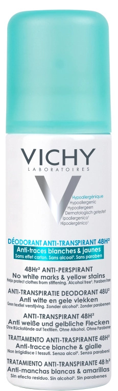 Vichy Дезодорант-антиперспірант проти білих слідів і жовтих плям, ефективність 48 годин Deodorant Anti-Transpirant Spray 48H - фото N1