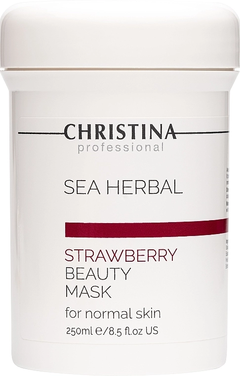 Полунична маска краси для нормальної шкіри - Christina Sea Herbal Beauty Mask Strawberry, 250ml - фото N1