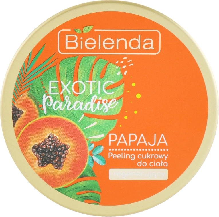 Bielenda Відновлювальний цукровий скраб для тіла "Папайя" Exotic Paradise Regenerating Body Scrub Papaja - фото N1