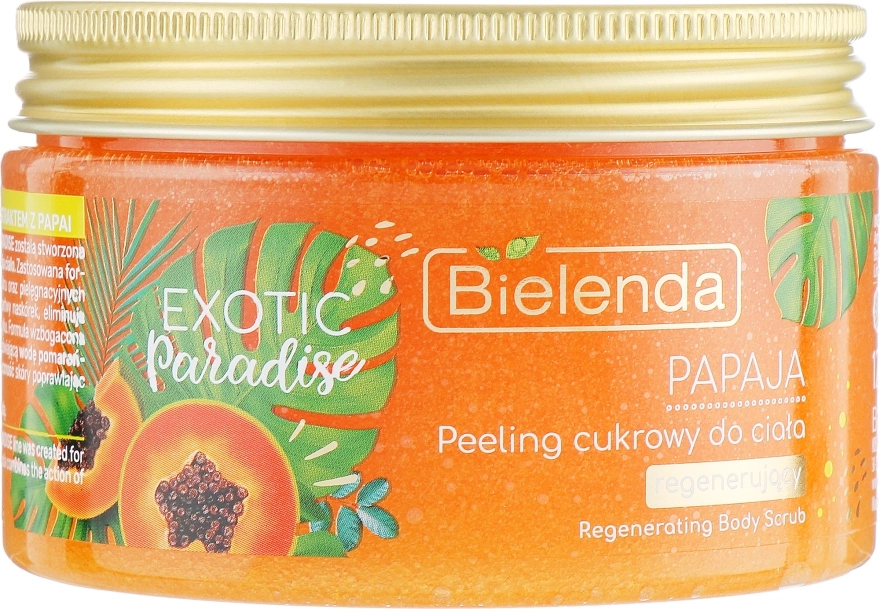 Bielenda Відновлювальний цукровий скраб для тіла "Папайя" Exotic Paradise Regenerating Body Scrub Papaja - фото N2