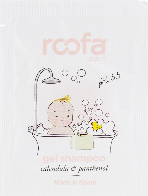 Roofa Гель-шампунь, що очищує, з календулою та пантенолом для чутливої Calendula & Panthenol Gel-Shampoo (пробник) - фото N1
