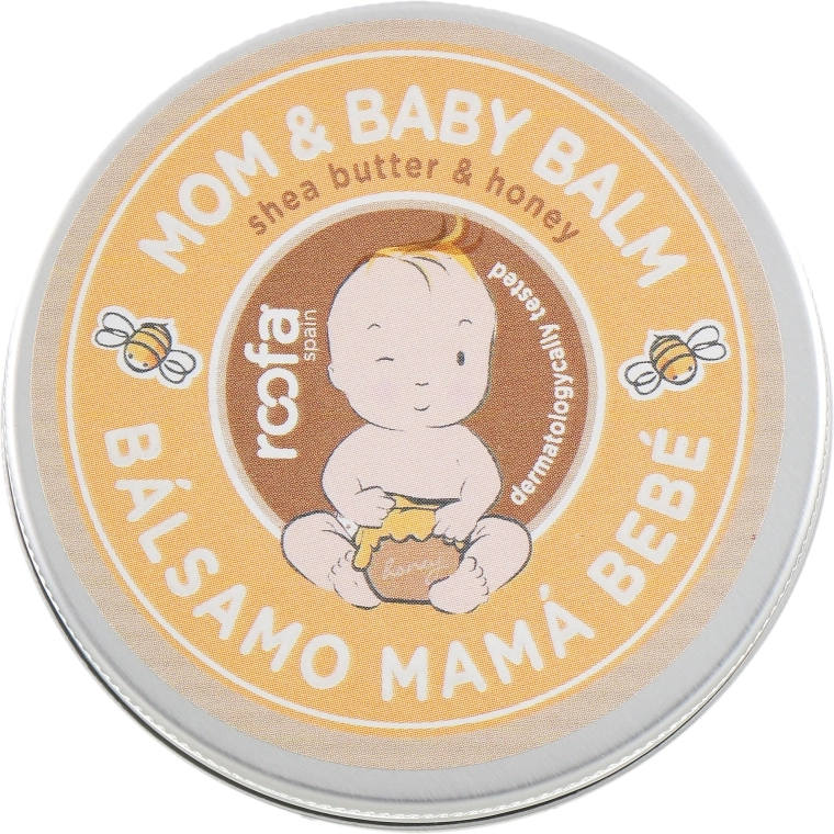 Roofa Бальзам для мамы и ребенка с медом и маслом ши для сухой кожи, от растяжек Shea Butter & Honey Mom & Baby Balm - фото N1