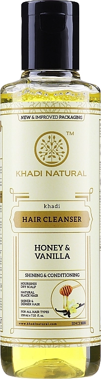 Khadi Natural Аюрведичний шампунь "Мед і ваніль" Ayurvedic Honey & Vanilla Hair Cleanser - фото N1