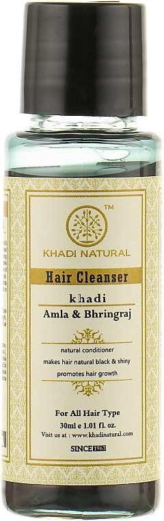Khadi Natural Натуральный травяной шампунь "Амла и Брингарадж" Ayurvedic Amla & Bhringraj Hair Cleanser - фото N5