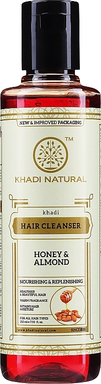 Khadi Natural Натуральный травяной шампунь "Мед и миндаль" Ayurvedic Honey & Almond Hair Cleanser - фото N1