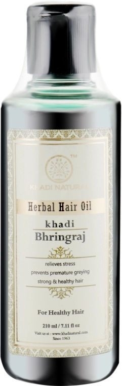 Khadi Natural Олія для волосся "Брінгарадж" Khadi Ayurvedic Bhringraj Herbal Hair Oil - фото N1