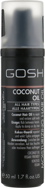 Gosh Copenhagen Масло для волос кокосовое питательное Coconut Oil - фото N1