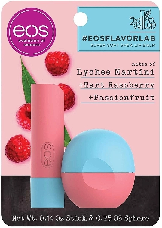 Eos Набір Lychee Martini Stick & Sphere Lip Balm (l/balm/4g + l/balm/7g) - фото N1