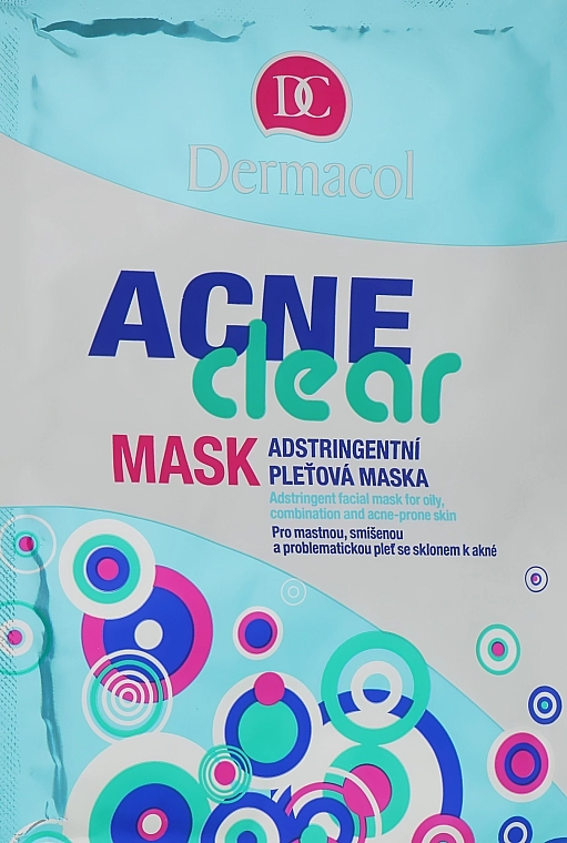 Dermacol Стягивающая маска для жирной, комбинированной и проблемной кожи Acne Clear Mask - фото N1