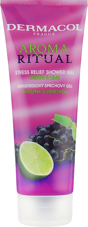 Dermacol Гель для душа антистресс "Виноград и Лайм" Body Aroma Ritual Stress Relief Shower Gel Grap & Lime - фото N1