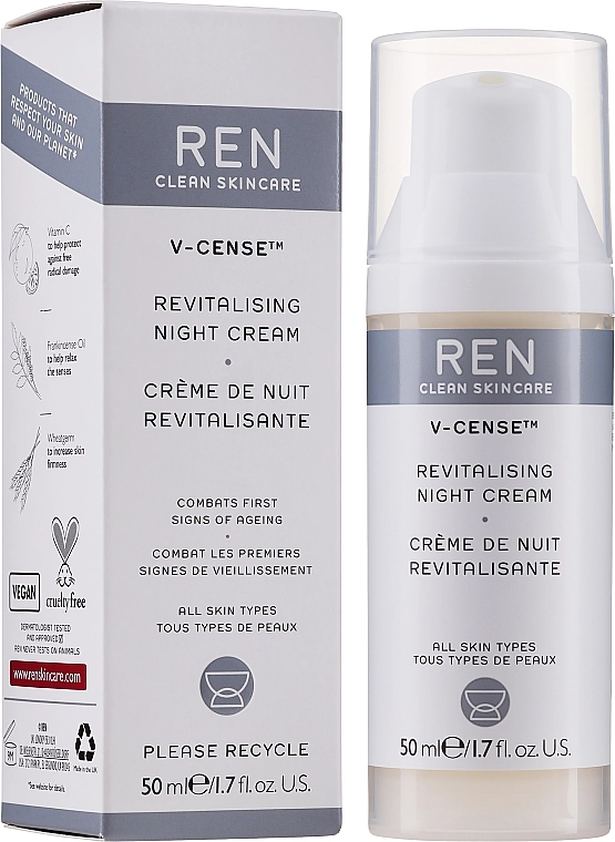 REN Зволожувальний нічний крем V-Cense Revitalising Night Cream - фото N2