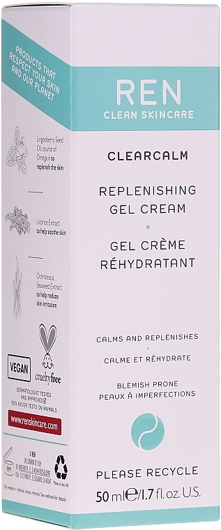 REN Відновлювальний гель-крем Clearcalm 3 Replenishing Gel Cream - фото N1