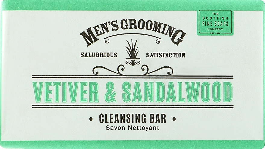 Scottish Fine Soaps Мыло для душа "Ветивер и сандал" Vetiver and Sandalwood Men's Cleansing Bar Soap - фото N1