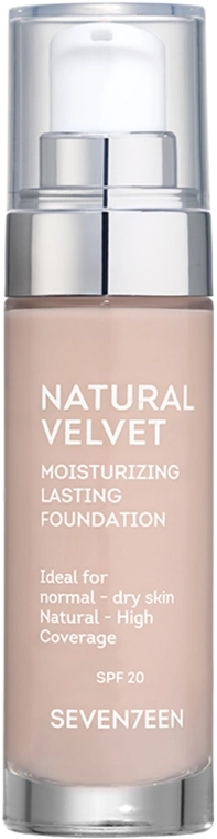 Seventeen Natural Velvet Moisturizing Lasting Foundation Тональний крем - фото N1
