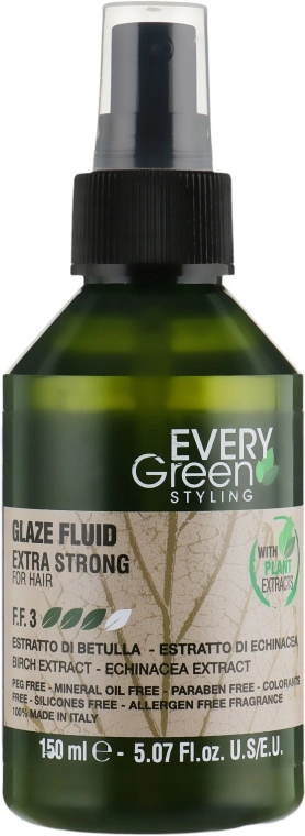 Dikson Крем-блиск для волосся екстрасильної фіксації Every Green Glaze Fluid Extra-Strong - фото N1